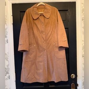 Vintage suede like swing coat